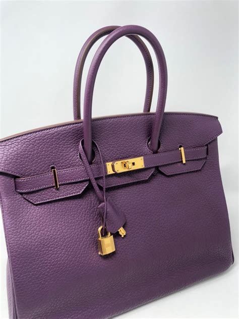 hermes cassis|Hermes purple leather bag.